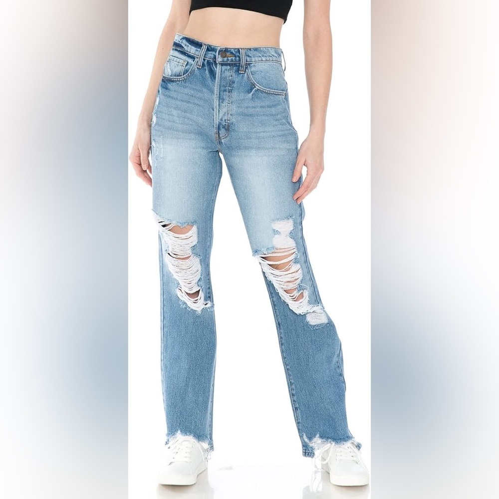 Cello Jeans Women's Juniors High Rise Straight Leg Dad
Jeans